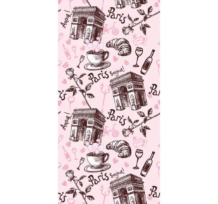 Kitchen roller blind parisian romance - TenStickers