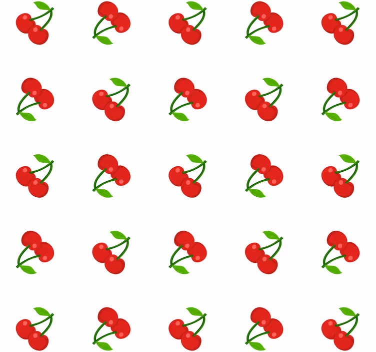 Kitchen roller blind in cherry confetti - TenStickers