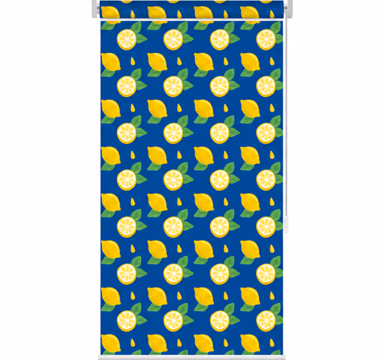 Kitchen roller blind with hand-drawn lemons design - TenStickers