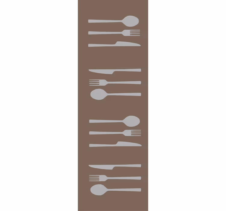 Kitchen roller blind fork knife and spoon - TenStickers
