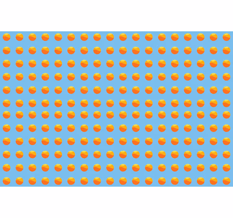 Blue roller blind in 70s sun design - TenStickers