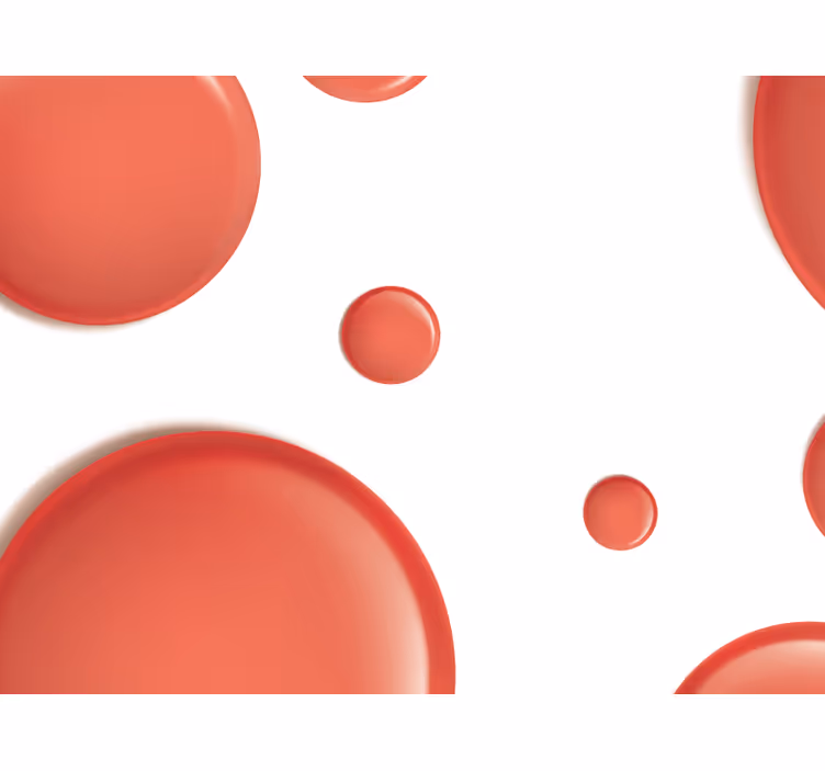 Red roller blind in red circle design - TenStickers