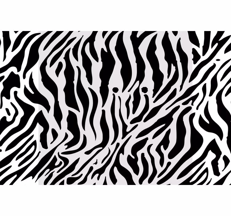 Black roller blind zebra pattern design - TenStickers