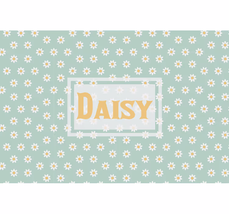 Green roller blind with kids' daisy pattern - TenStickers
