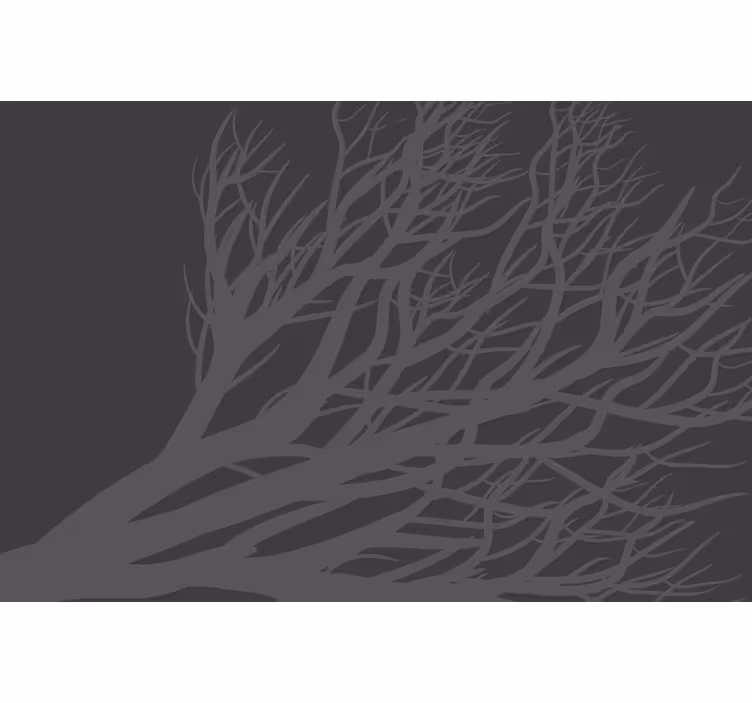 Gray roller blind with elegant gray leaf design - TenStickers
