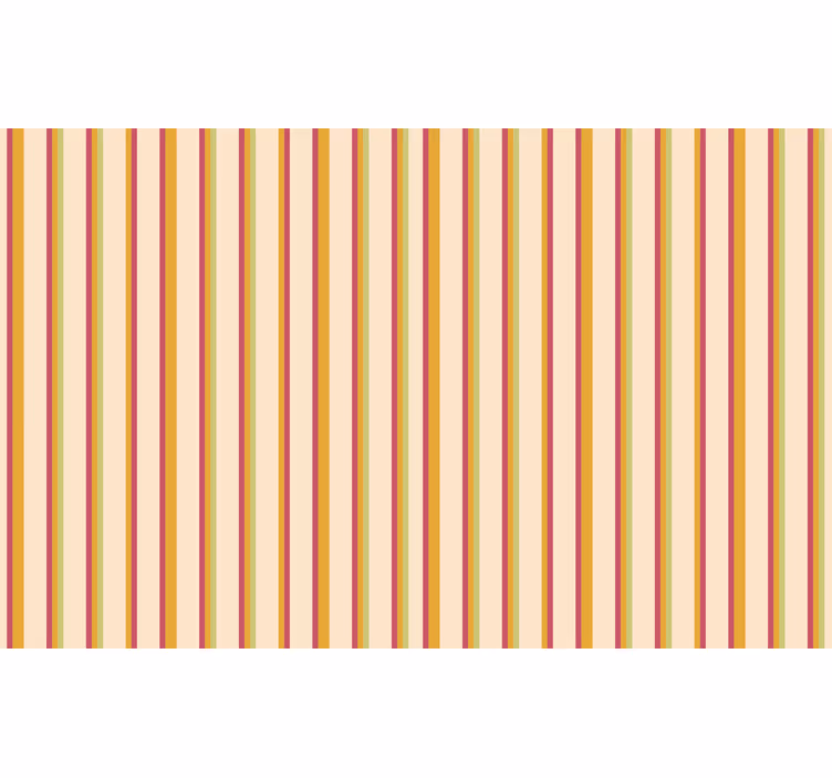 Orange roller blind with retro pastel stripes - TenStickers