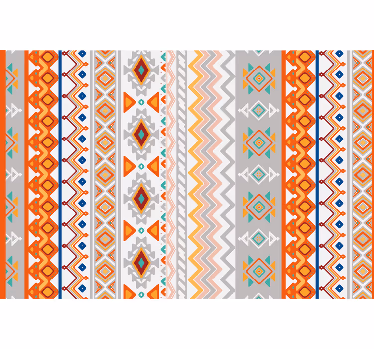 Orange roller blind with bohemian style design - TenStickers