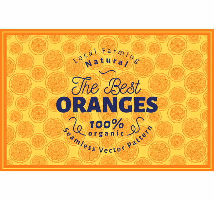 Orange roller blind mantel orange hand-drawn pattern - TenStickers