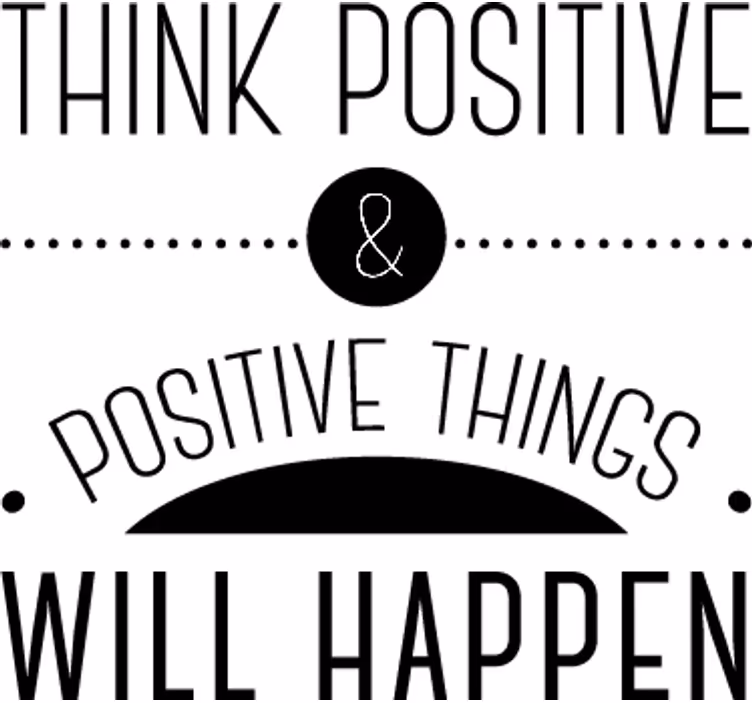 Office roller blind think positive vinyl decor - TenStickers