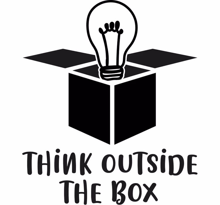 Think outside the box office roller blind - TenStickers