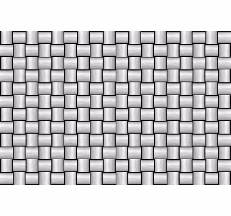 Office roller blind wooden plank white gap design - TenStickers