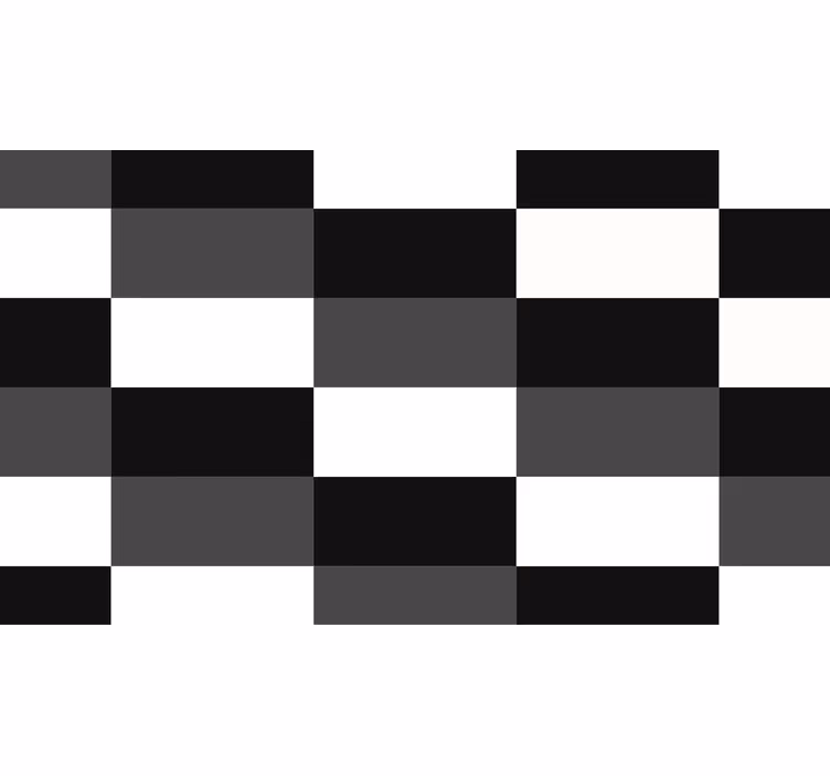 Office roller blind in white, gray and black rectangles - TenStickers