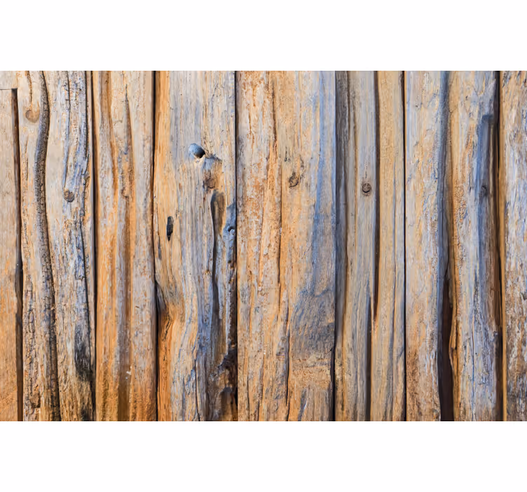 Office roller blind with wooden logs 3d texture - TenStickers