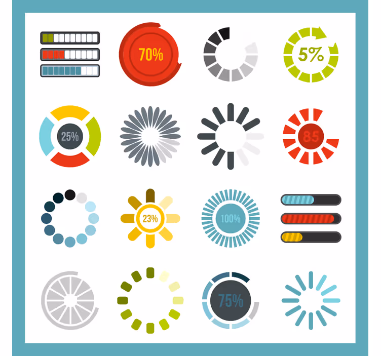 Office roller blind with loading signs - TenStickers