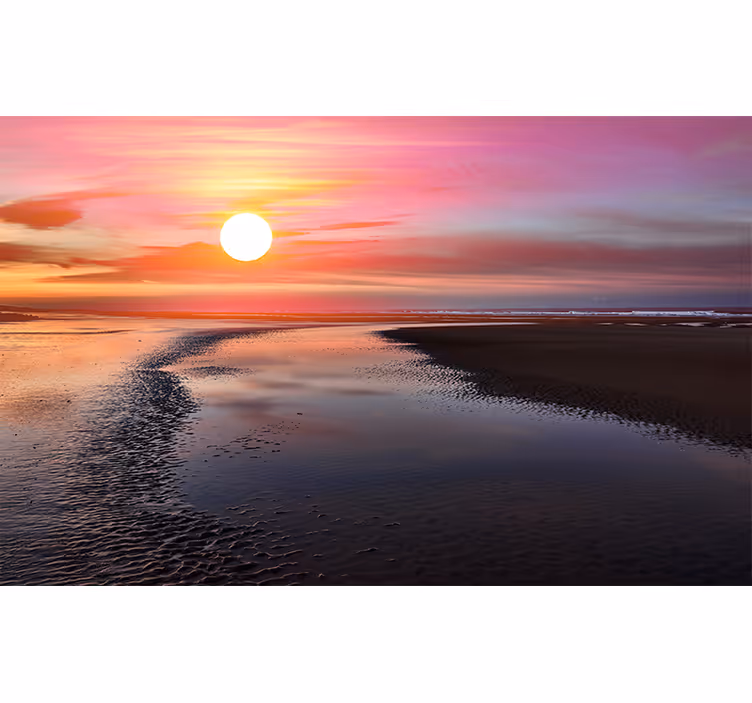 Bedroom roller blind photomural of polish sunset - TenStickers