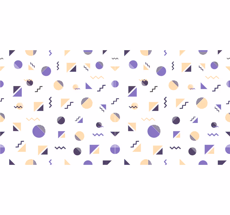 Bedroom roller blind with colored geometric shapes - TenStickers