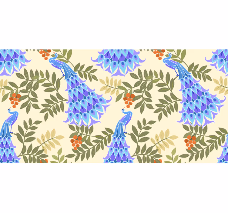 Bedroom roller blind magic peacock feather - TenStickers