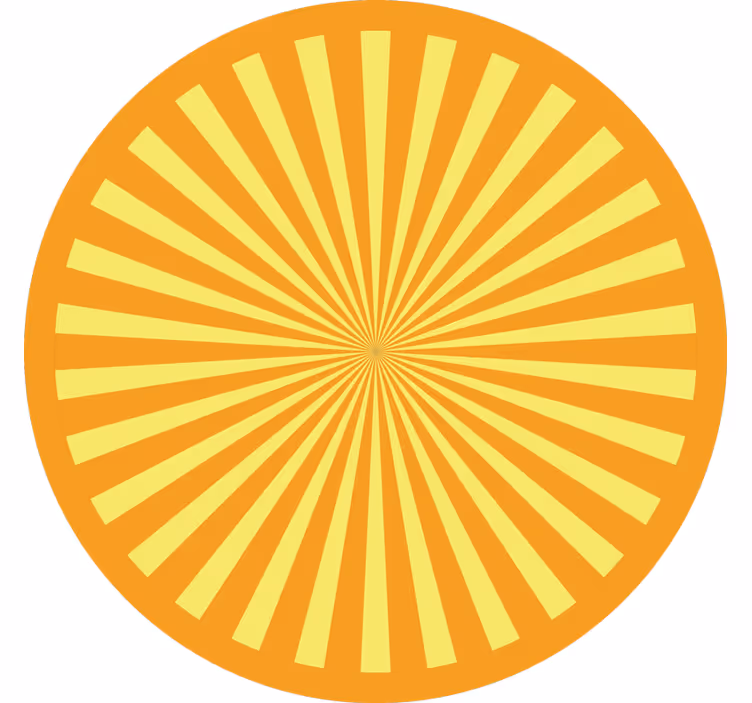 Bedroom roller blind in abstract sunset orange tones - TenStickers