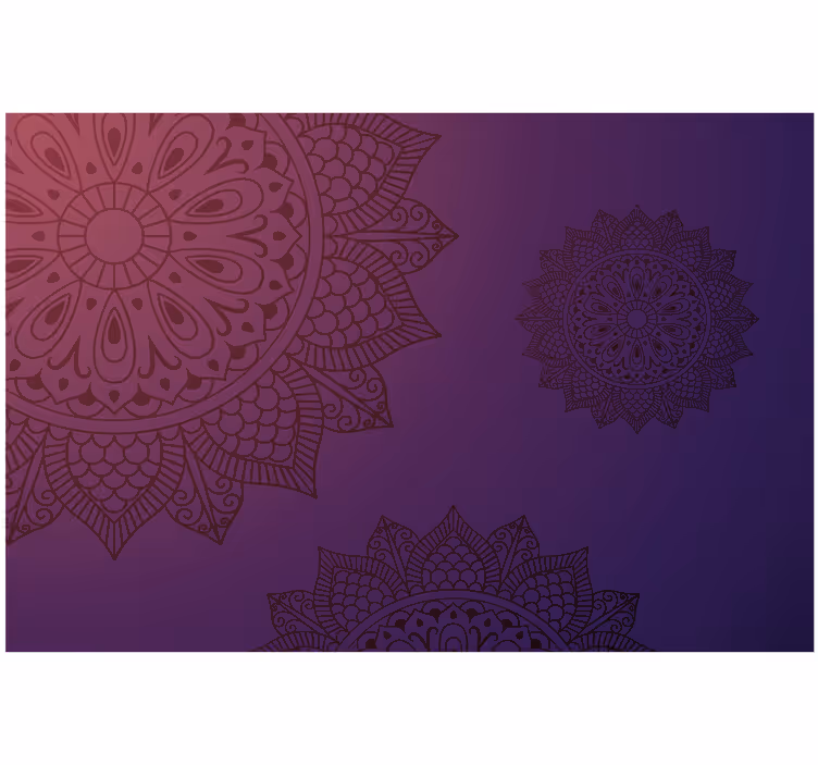 Bedroom roller blind in bright mandala blue light - TenStickers