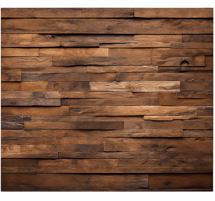 Living room roller blind in timber wood - TenStickers