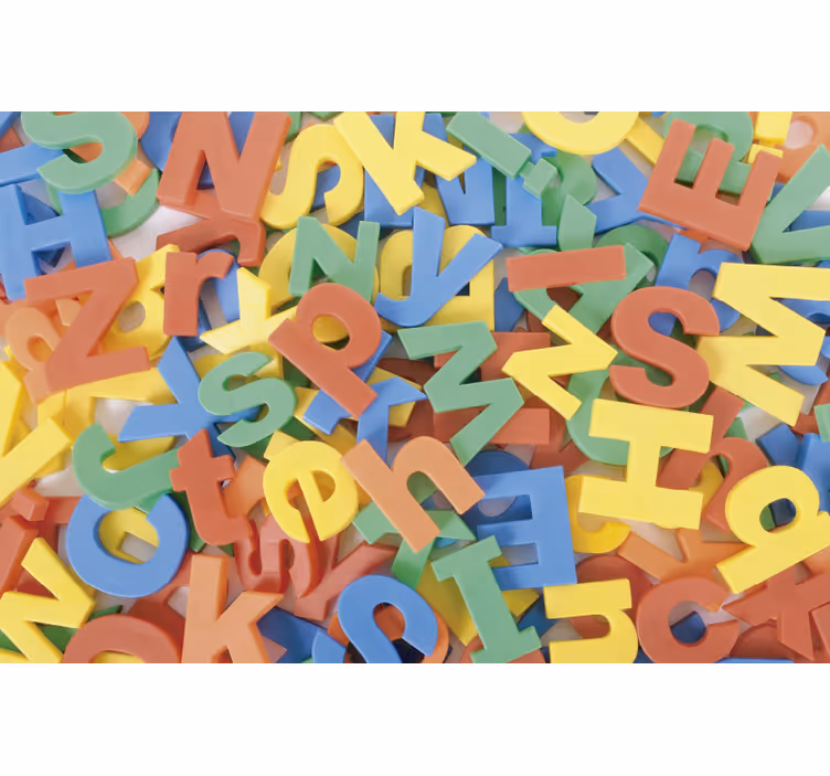 Children room roller blind colorful alphabet mat - TenStickers