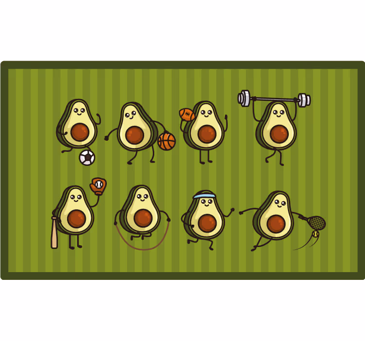 Children room roller blind anime avocados - TenStickers