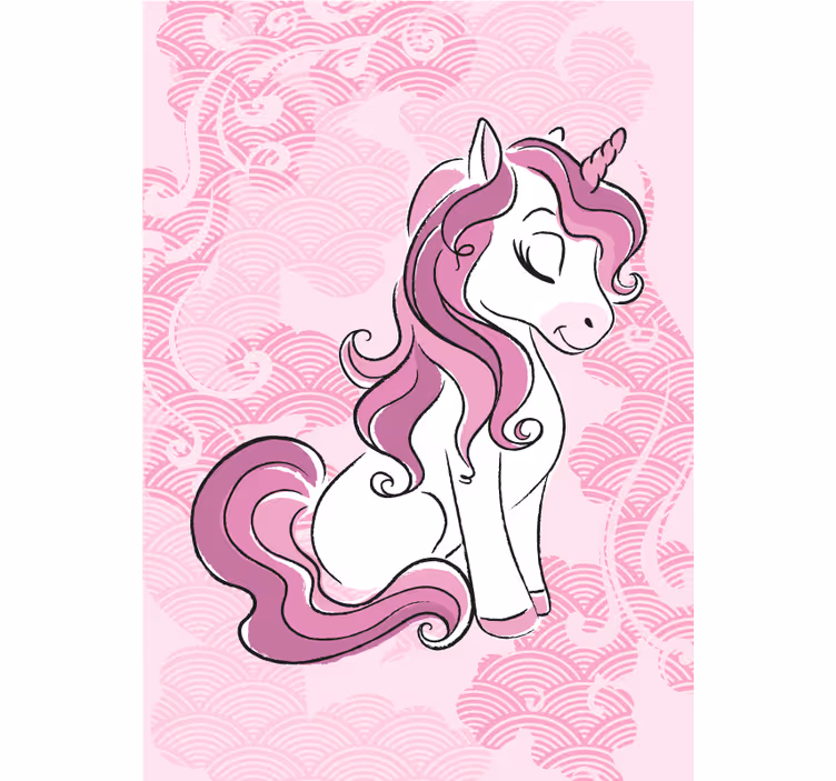 Children room roller blind unicorn leaping on clouds - TenStickers