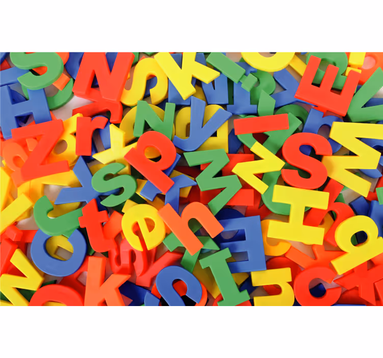 Children room roller blind alphabet letters rug - TenStickers