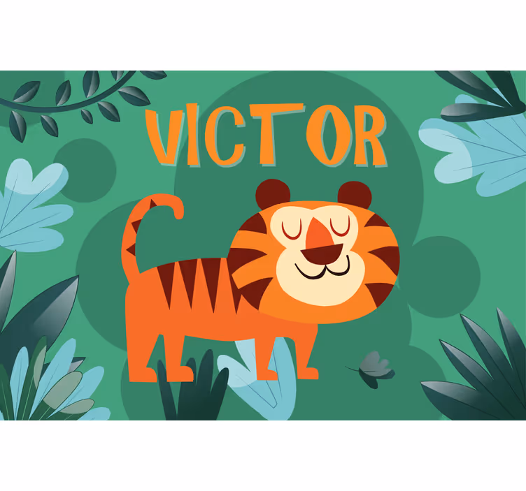Children room roller blind cute tiger for boy - TenStickers