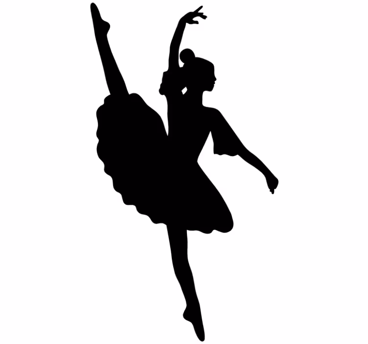 Teenage bedroom roller blind elastic ballerina silhouette - TenStickers