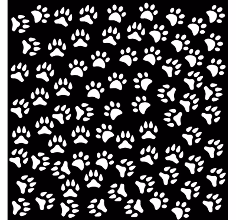 Teenage bedroom roller blind animal paw print vinyl - TenStickers