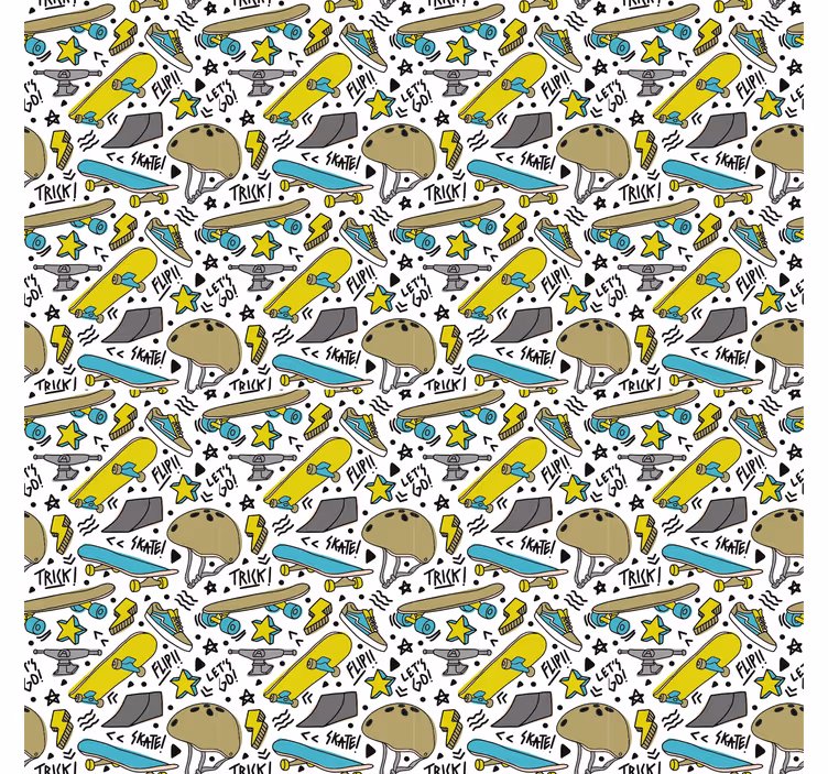 Teenage bedroom roller blind urban skate design - TenStickers