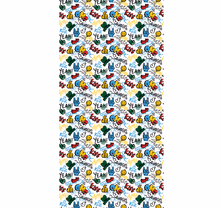 Teenage bedroom roller blind urban graffiti doodle - TenStickers