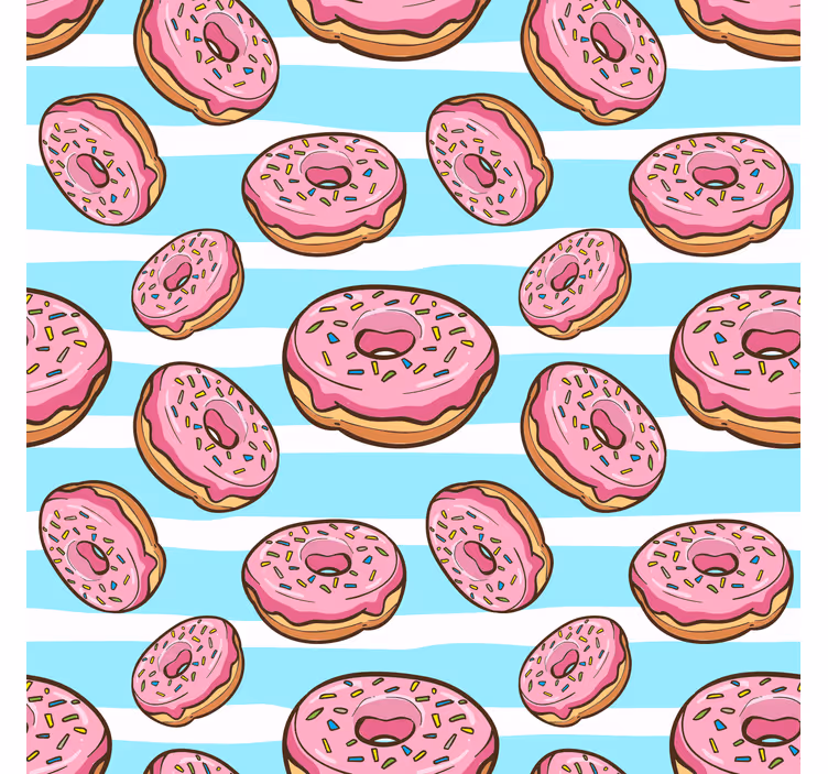 Teenage bedroom roller blind don't worry be happy donut - TenStickers