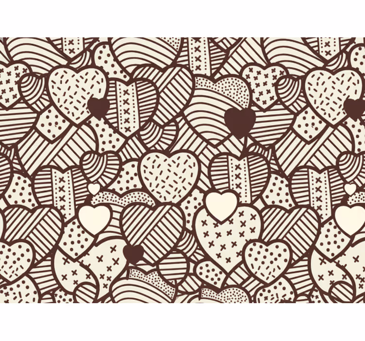 Teenage bedroom roller blind with textured hearts - TenStickers