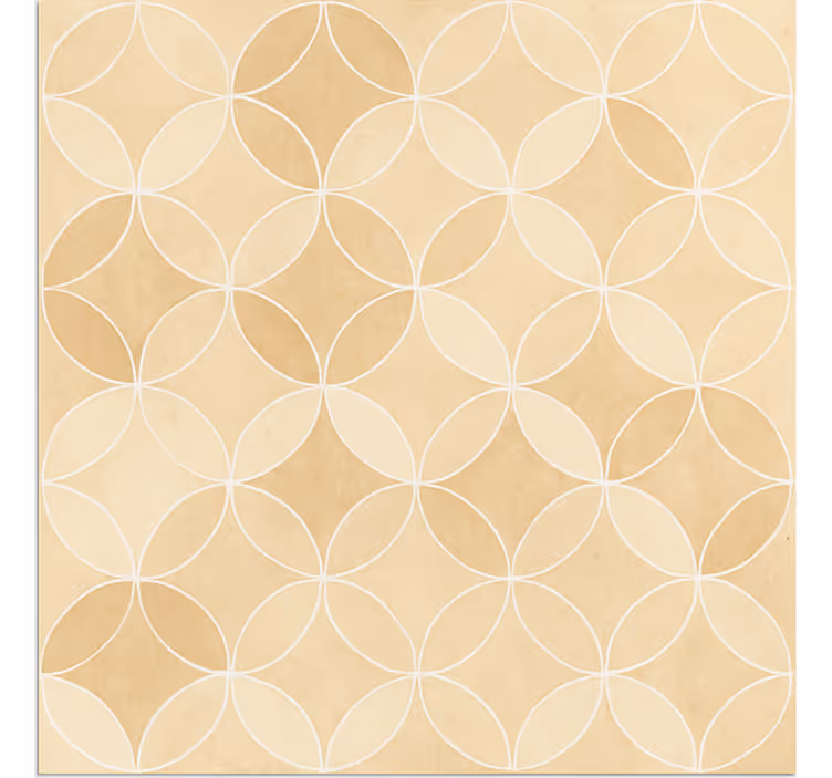 Beige roller blind geometric overlapping circles - TenStickers