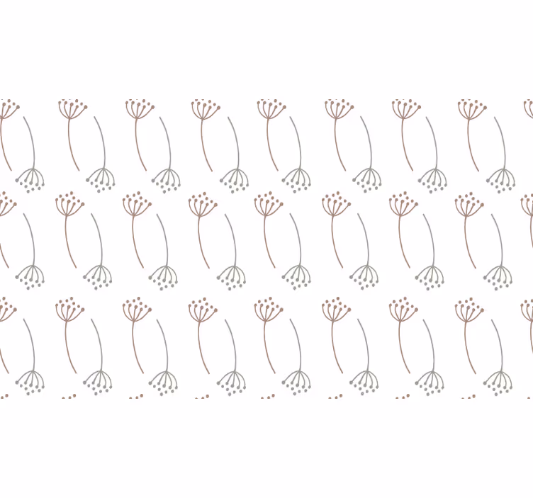 White roller blind with pastel dandelions design - TenStickers