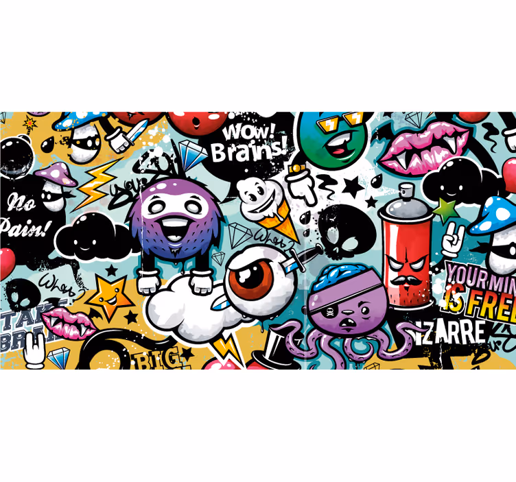 Geek roller blind graffiti - TenStickers
