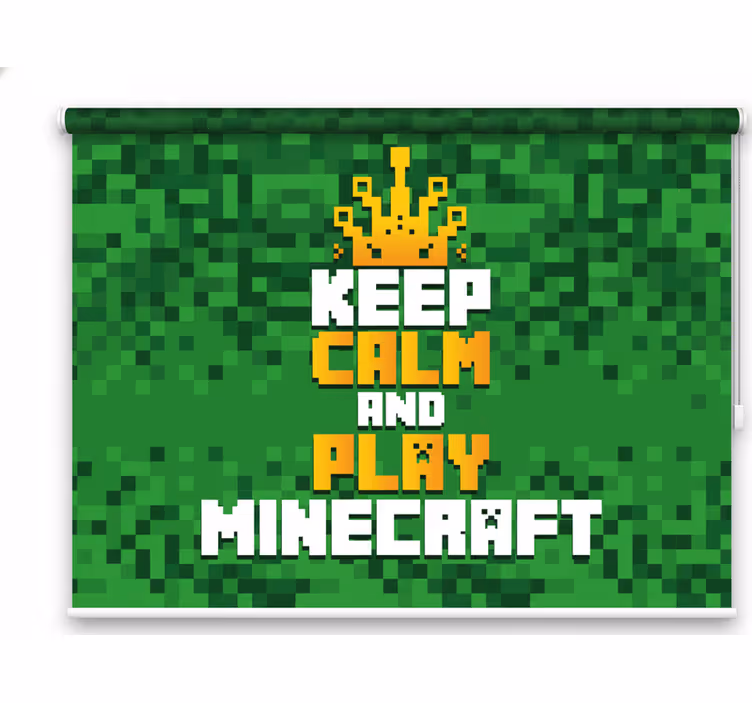 Geek roller blind keep calm and craft on - TenStickers