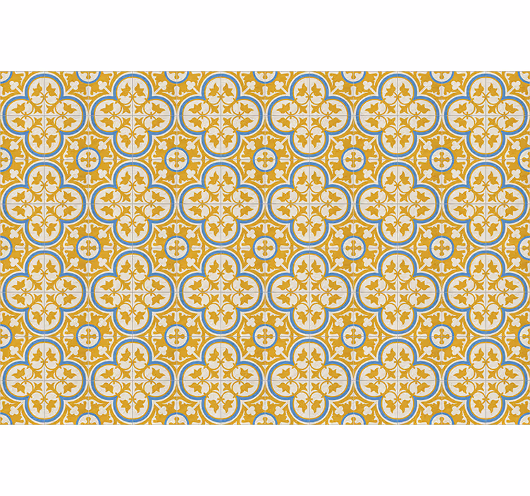 Vintage roller blind yellow hydraulic tile - TenStickers