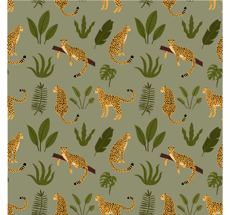 Animal roller blind leopard print jungle - TenStickers