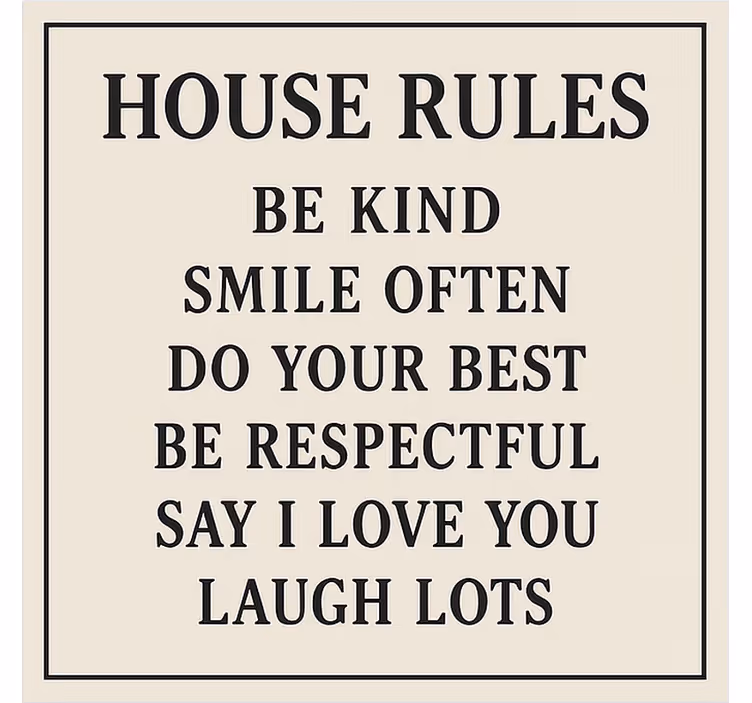 Text roller blind house guidelines - TenStickers