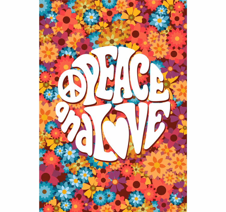 Text roller blind harmony and affection - TenStickers
