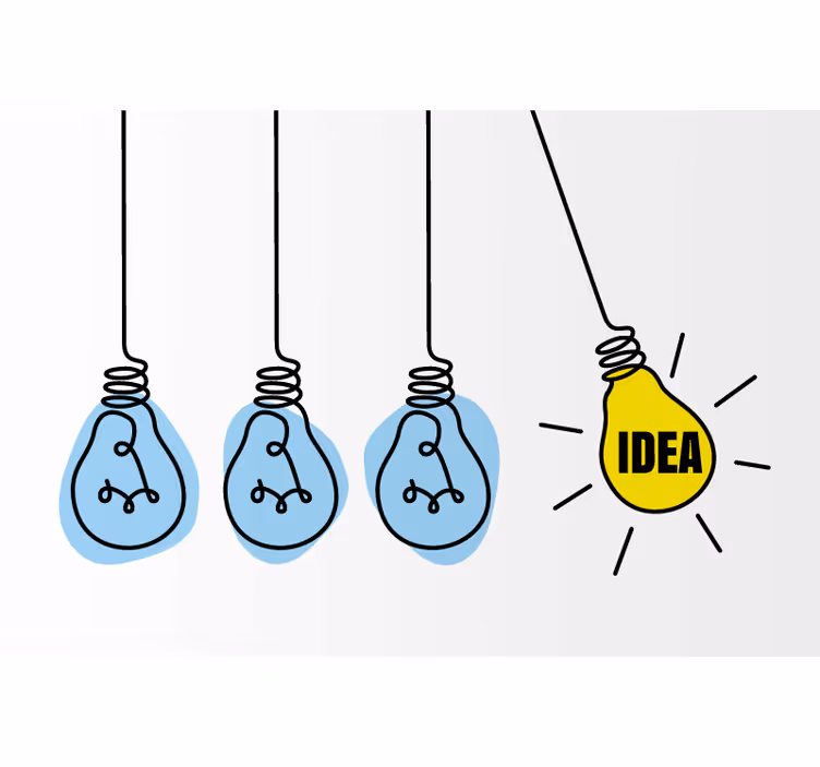 Office roller blind bright ideas with light bulbs - TenStickers