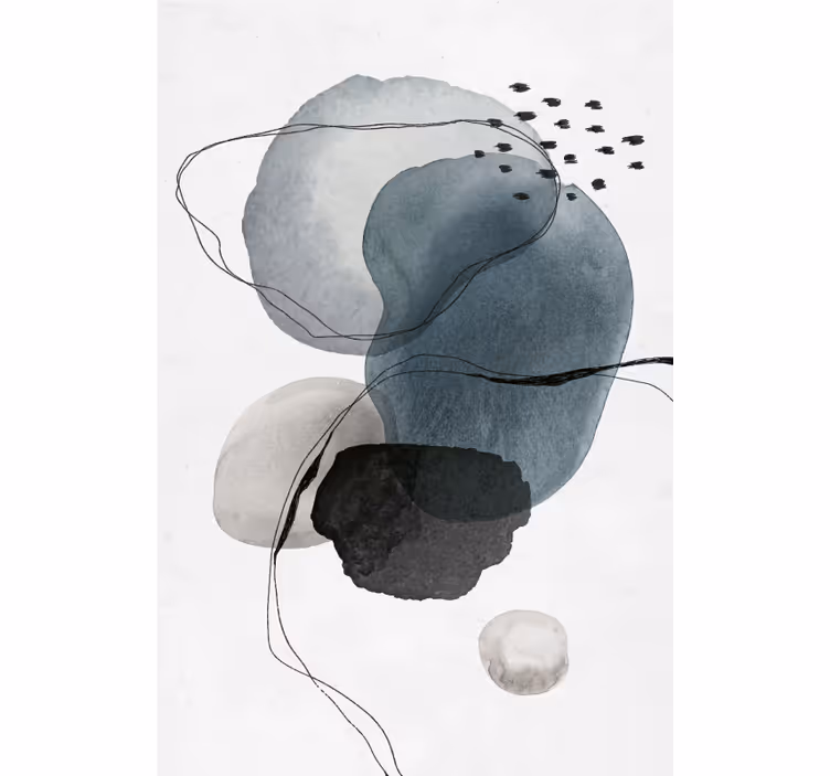 Office roller blind with abstract shapes design - TenStickers