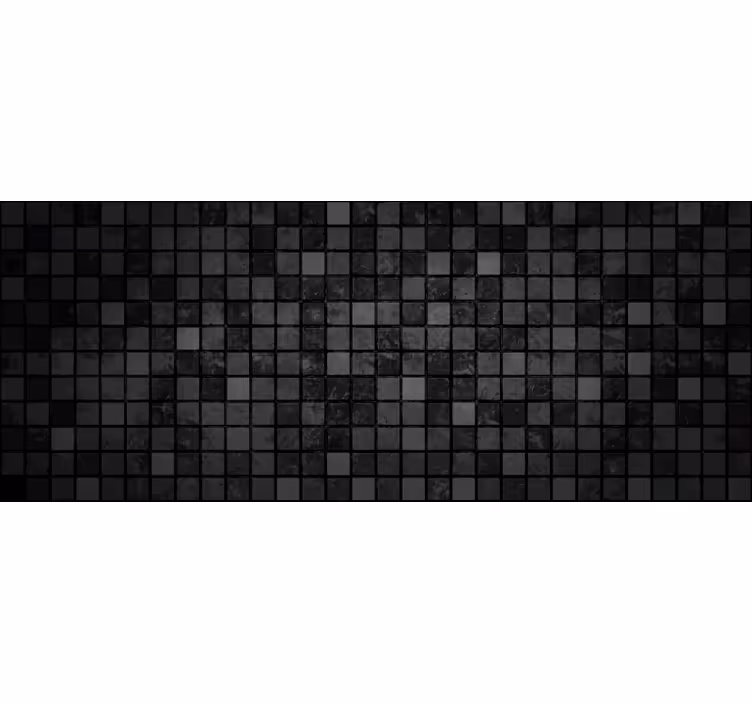 Black roller blind with black squares - TenStickers