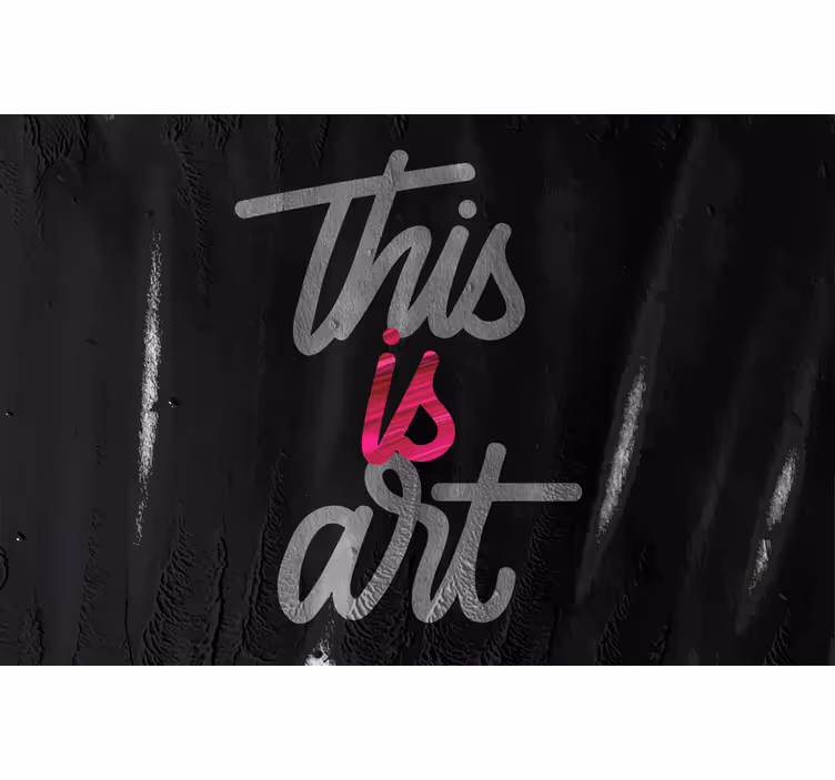 Black roller blind this is art pink and black rug 2 - TenStickers