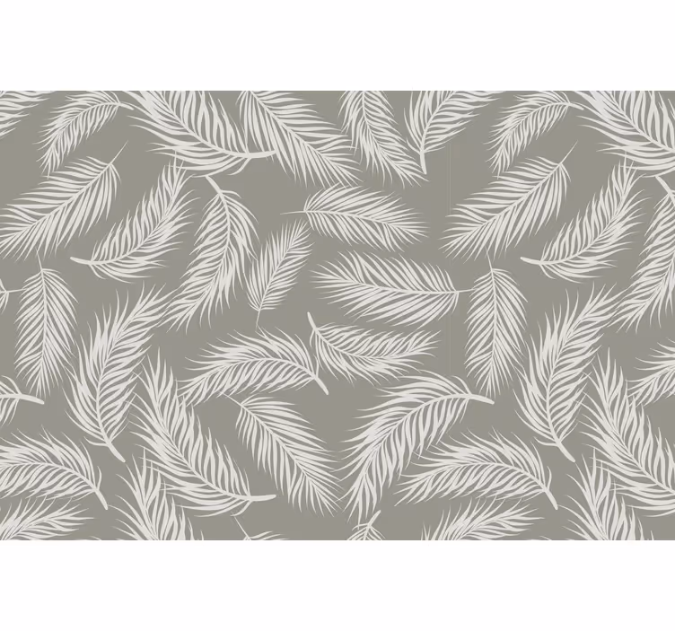 Gray roller blind with tropical beige hamptons design - TenStickers