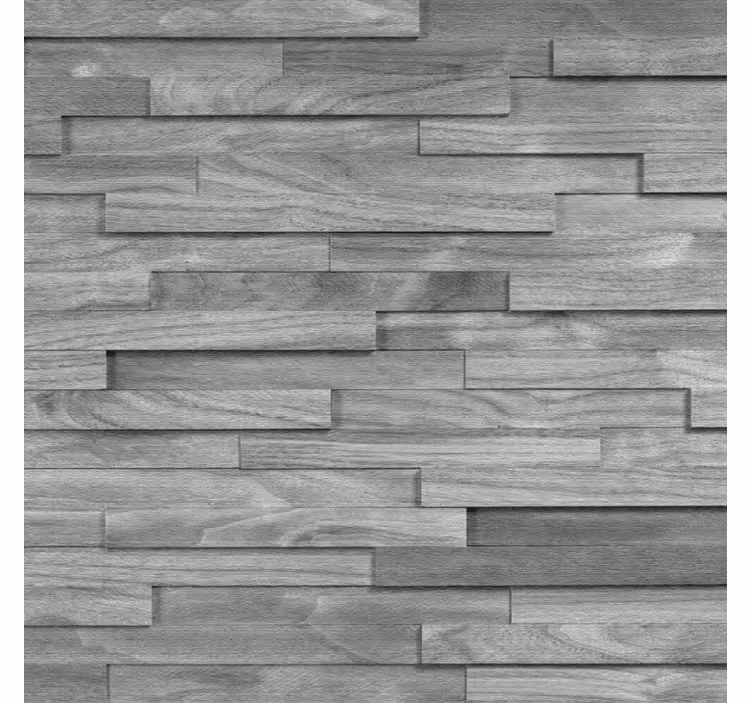 Gray roller blind with large wooden plank texture - TenStickers
