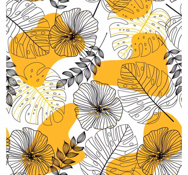 Bathroom roller blind tropical plant nordic style - TenStickers